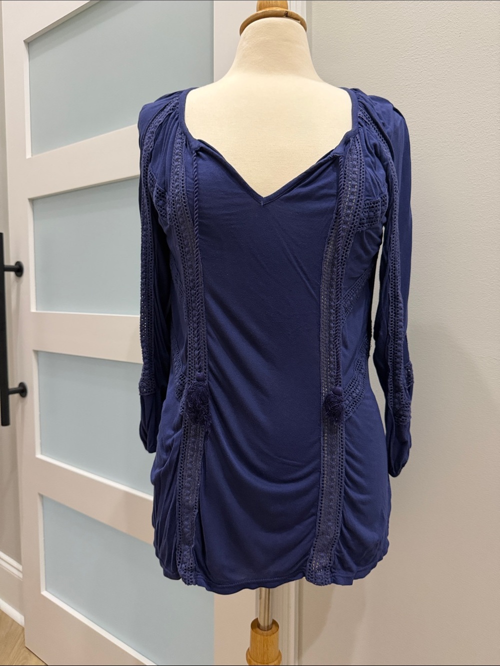 Lucky Brand Navy Long-Sleeve Top